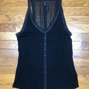 Rock & Republic Black Sleeveless Shirt